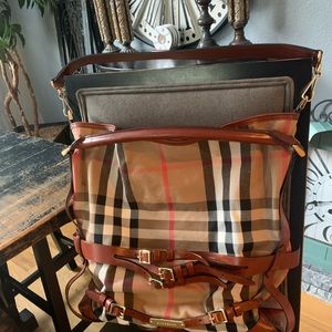 Burberry House Check Canvas and Leather Bridle Lynher Tote ~~Very Large~~